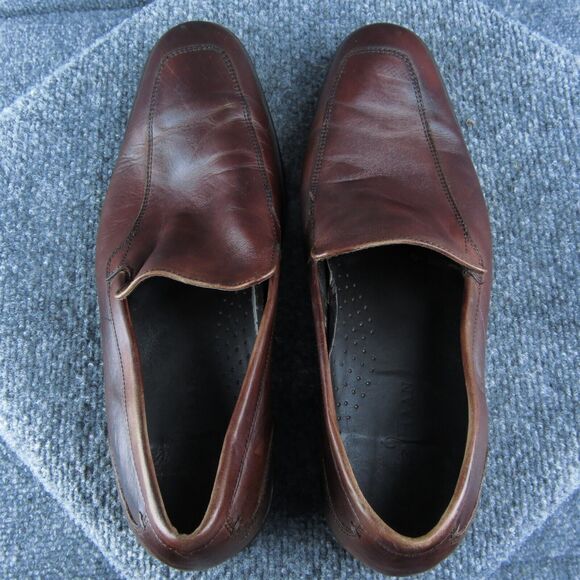 Cole Haan Men Loafer Shoes Size 9 Medium Brown Leather Slip On - Picture 6 of 10
